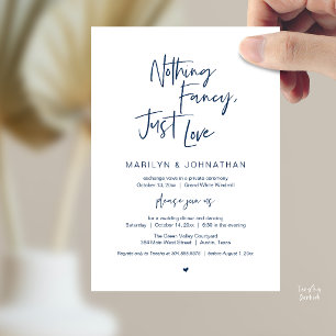 Invitación Nada Elegante Solo Amor, Cena de Recepción Moderna
