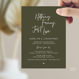 Invitación Nada Elegante Solo Amor, Cena de Recepción Moderna