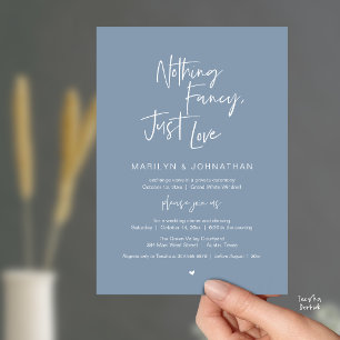 Invitación Nada Elegante Solo Amor, Cena de Recepción Moderna