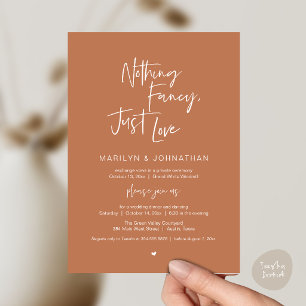Invitación Nada Elegante Solo Amor, Cena de Recepción Moderna