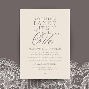 Invitación Nada Elegante Solo Amor, Cena de Recepción Moderna