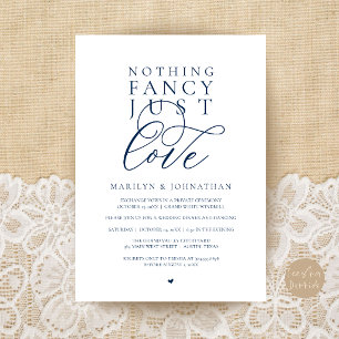 Invitación Nada Elegante Solo Amor, Cena de Recepción Moderna