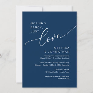 Invitación Nada Elegante, Solo Amor, Fiesta de Boda Fugada 