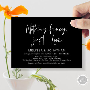 Invitación Nada Elegante, Solo Amor, Fiesta de Boda Fugaz