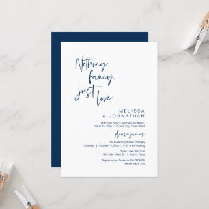 Invitación Nada Elegante, Solo Amor, Fiesta de Boda Fugaz 