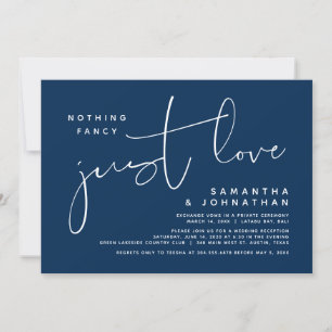 Invitación Nada elegante, solo amor, fiesta de boda íntima