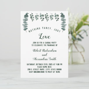 Invitación Nada elegante, solo amor fuga eucalipto