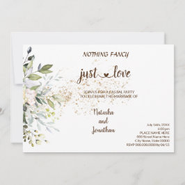 Invitación Nada elegante, solo amor, fuga romántica