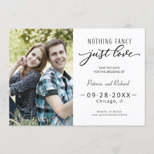 Invitación Nada Elegante Solo Amor Guardar Fecha Foto