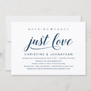 Invitación Nada Elegante, Solo Amor, Huida de Boda