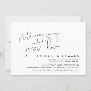 Invitación Nada Elegante, Solo Amor, Huida de Boda