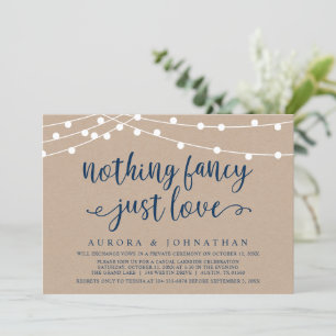 Invitación Nada Elegante, Solo Amor, Huida de Boda Kraft 