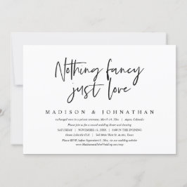 Invitación Nada Elegante, Solo Amor, Huida de Novios