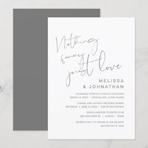 Invitación Nada Elegante, Solo Amor, Huida de Novios