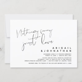 Invitación Nada Elegante, Solo Amor, Huida de Novios