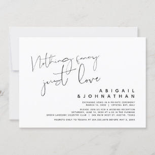 Invitación Nada Elegante, Solo Amor, Huida de Novios