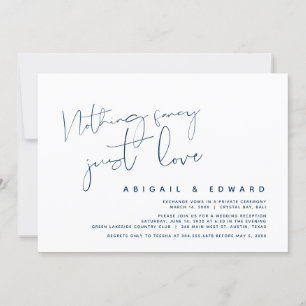 Invitación Nada Elegante, Solo Amor, Huida de Novios, Azul Ma