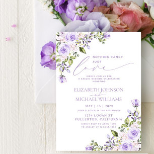 Invitación Nada Elegante Solo Amor Lila Lavanda Boda