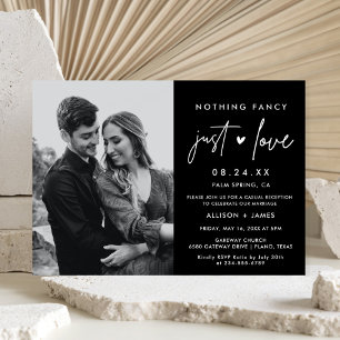 Invitación Nada Elegante Solo Amor Moderno Elopamiento Foto