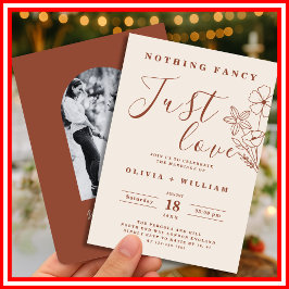Invitación Nada Elegante Solo Amor Naranja Quemado Boho Boda