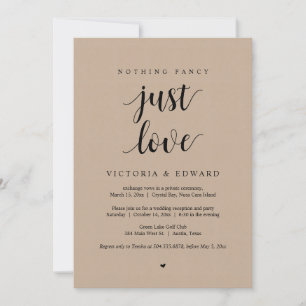 Invitación Nada Elegante Solo Amor, Negro, Fiesta de Elopamie