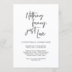Invitación Nada Elegante, Solo Amor, Negro, Huida