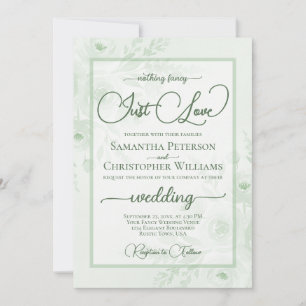 Invitación Nada Elegante Solo Amor Peonías Boho Boda