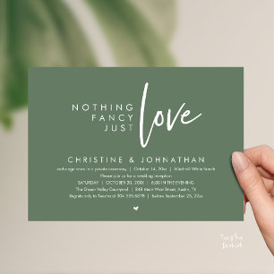 Invitación Nada Elegante, Solo Amor, Recepción de Boda Modern