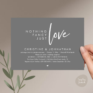 Invitación Nada Elegante, Solo Amor, Recepción de Boda Modern