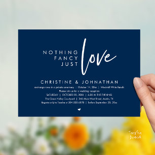 Invitación Nada Elegante, Solo Amor, Recepción de Boda Modern