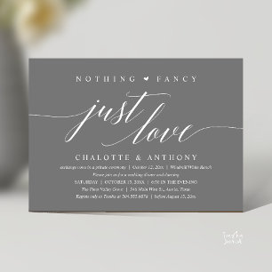 Invitación Nada Elegante, Solo Amor, Recepción Moderna y Eleg