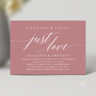 Invitación Nada Elegante, Solo Amor, Recepción Moderna y Eleg