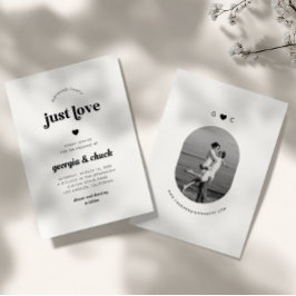 Invitación Nada elegante, solo amor retro oval foto boda