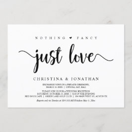 Invitación Nada Elegante, Solo Amor, Rústico Moderno, Huida