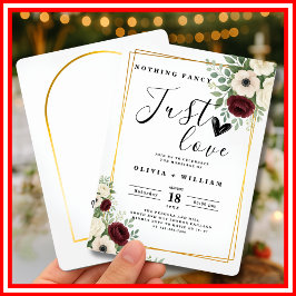 Invitación Nada Elegante Solo Amor Verde Geométrico Boda