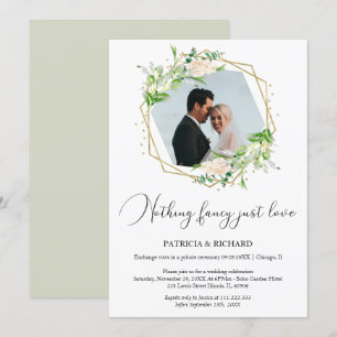 Invitación Nada Elegante Solo Celebración de Boda Fugada con 