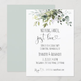 Invitación Nada elegante, solo recepción de boda con amor