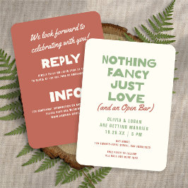Invitación Nada Elegante Tipografía Moderna en Tonos Terrosos