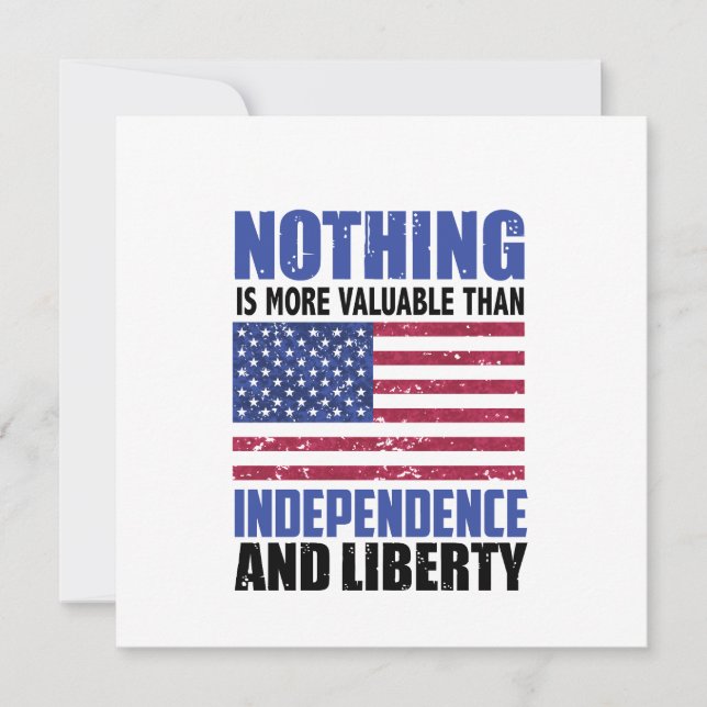 Invitación Nada es más valioso que la Independencia y la lib (Anverso)