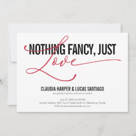 Invitación Nada Fancy Ama Al Boda Casual