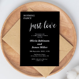 Invitación Nada Fancy Ama Al Boda Casual