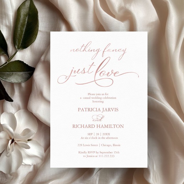 Invitación Nada Fancy Ama Al Boda Casual (Subido por el creador)