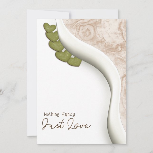 Invitación Nada Fancy Ama Al Boda Casual Bohemio (Anverso)