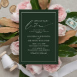 Invitación Nada Fancy Ama Al Boda Casual Esmeralda<br><div class="desc">Crea la invitación perfecta para un boda casual, o celebración de la recepción después de la salida, con este moderno, moderno y rústico diseño de moda de color verde esmeralda, con tipografía de escritura con letras a mano. Póngase en contacto con el diseñador para obtener productos coincidentes. Muchas gracias por...</div>