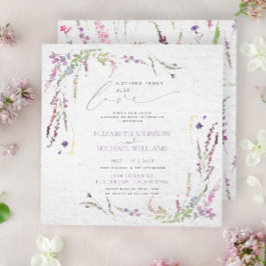 Invitación Nada Fancy Ama Al Boda Casual Floral
