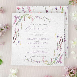 Invitación Nada Fancy Ama Al Boda Casual Floral