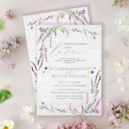 Invitación Nada Fancy Ama Al Boda Casual Floral