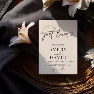 Invitación Nada Fancy Ama Al Boda Mínimo