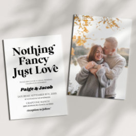 Invitación Nada Fancy Ama Al Boda Retro Casual