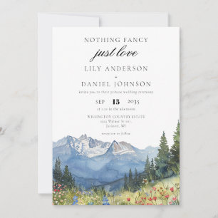 Invitación Nada Fancy Ama Al Boda Rústico De Montaña